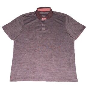 Untuckit Mens Hannifer Polo Shirt Purple Polyester Elastane Short Sleeve Large